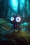 Funny fairy creature in a magical fairy-tale forest. Generative Ai