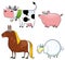 Funny farm animals.