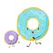 Funny fast food donuts icon