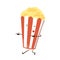 Funny fast food popcorn icon