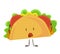 Funny fast food taco icon