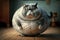 Funny Fat Cat Illustration