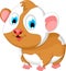 Funny fat hamster cartoon posing