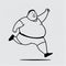 Funny Fat People: A Delightful Drawing Capturing a Jolly, Overweight Individual\\\'s Fun-Filled Exercise Journey