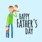 Funny fathers day greeting card vector