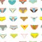 Funny female panties pattern of different kinds.