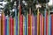 Funny fence painted as pencils