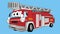 Funny fire truck with hands
