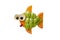 Funny fish made of apple