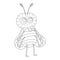 Funny Fly Insect Cartoon Colorless