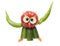 Funny flying owl made of vegetables