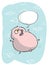 Funny Flying Pig with Speech Bubble