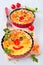 Funny food quiches