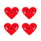 Funny four hearts with funny rajitsami.