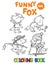 Funny fox coloring book set