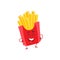 Funny french fries fast food kids menu character