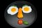 Funny fried eggs face