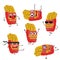 Funny fried potatoes illustration isolated. Food concept
