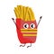 Funny fried potatoes illustration isolated. Food concept