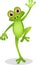Funny frog cartoon