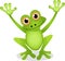 Funny frog cartoon