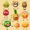 Funny fruit character