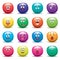 funny fruit jelly faces, vector