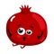 Funny fruit pomegranate isolated cartoon character