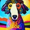 Funny and Funky Old English Sheep Dog Portrait