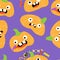 Funny funny bright pumpkin pattern