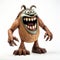 Funny Furry Monster Figure With Big Teeth - Highly Detailed Carved Animal Sculpture