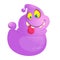 Funny ghost monster with long tongue. Halloween cartoon character.