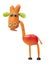 Funny giraffe made of vegetables