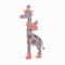 Funny giraffe. Nursery art. Minimalist scandinavian style.