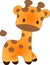 Funny giraffe - vector illustration