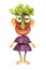 Funny girl made of fresh vegetables