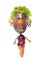 Funny girl made of vegetables