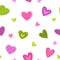 Funny girlish printable texture with cute hearts.