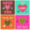 Funny girlish prints set