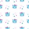 Funny girlish seamless pattern