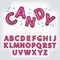 Funny glossy candy alphabet