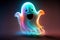 Funny Glowing ghost. AI art generated