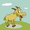 Funny Goat with smile illustration vector