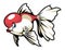 funny goldfish cartoon mascot in illustration