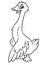 Funny goose animal character cartoon illustration coloring page