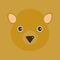 Funny Gopher ground squirrel on beige background. Vector