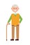 Funny Grandad, Bright Banner, Vector Illustration