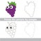 Funny Grapes. Drawing worksheet.