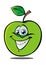 Funny green apple