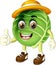 Funny Green Cabbage Cartoon